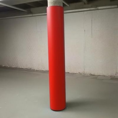 7ft Column Cover Pad for Playground & Gym - 10" Diameter Post Padding Wrap for Basketball Hoops, 2-10" Diameter Rods, Green Safety Padding for Basement Poles