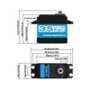 35KG 7.4V DS3235 PRO 45KG 7.4V DS3245 Coreless Digital Metal Servo 180/360 Waterproof IP66 with 25T Servo Arm(45KG 180) view 4