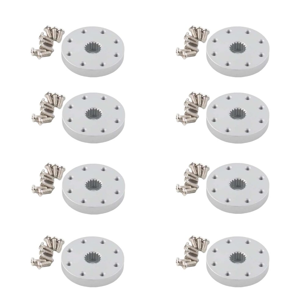 25T Metal Round servo Bracket with 4 Sets of M2.5 * 6 Nuts, Suitable for DS5160 60KG servo Motor(8pcs)