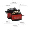 30KG 4.8-8.4V TD-8230MG Metal Gear Simulation Servo 360 Degree Continuous Rotation Angle Uncontrollable Red(180 Degree) view 3