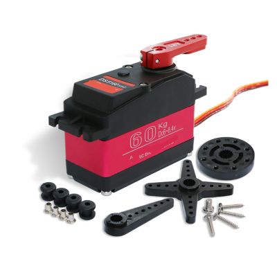 60/80/150KG 7.4V DS5180 Digital Metal Gear Digital 1/5 Servo 180 Waterproof High Torque IP67 with 25T Servo Arm(60KG 180)