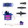 9g servo 9g Motor Model servo Continuous Rotation 180/270/360 Degrees(9g 270 Degree) view 3