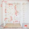 Woodandhearts Swedish Ladder Indoor Kids Gym, Montessori Play Gym Climbing Set, Wooden Indoor Playground for Toddlers with Accessories (with Rope Accessories and Play Mats), Swedish Wall Climbing Set view 2