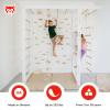 Woodandhearts Swedish Ladder Indoor Kids Gym, Montessori Play Gym Climbing Set, Wooden Indoor Playground for Toddlers with Accessories (with Rope Accessories and Play Mats), Swedish Wall Climbing Set view 3