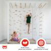 Woodandhearts Swedish Ladder Indoor Kids Gym, Montessori Play Gym Climbing Set, Wooden Indoor Playground for Toddlers with Accessories (with Rope Accessories and Play Mats), Swedish Wall Climbing Set view 4