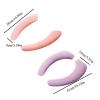 2Pc/set Reusable Toilet Seat Cover Warm Flannel Toilet Sticker Seat Pad Washable Bathroom Warmer Seat Bathroom Cushion Pad(Small yellow) view 2