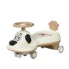 Wiggle Car Music Light Anti-Rollover Swing Car Silent Flash Wheel Twist Turn Wiggle Movement to Steer for Ages 2 Years and Up(Beige,Flashing Wheel) view 1