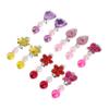 ZHZJQE Ornaments 10 Pairs Children's Clip Toddler Dress up Ear Pendants Little Girls Jewelry for Kids Play Earrings Girl Child Resin Tassel Pretend Ornaments view 1