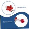 ZHZJQE Ornaments 10 Pairs Children's Clip Toddler Dress up Ear Pendants Little Girls Jewelry for Kids Play Earrings Girl Child Resin Tassel Pretend Ornaments view 4