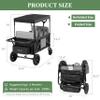 MomZi 4 Seater Wagon Stroller with Removable Canopy, Collapsible Wagon Stroller for 4 Kids with Storage Pocket for Baby and Toddlers Black view 3