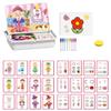 PolishWiz Magnetic Dress-Up Puzzle Book for Kids, Creative Magnetic Face & Outfit Game, Educational Travel Toy for Toddlers 3-6 (Princess Dress Up Show) view 1