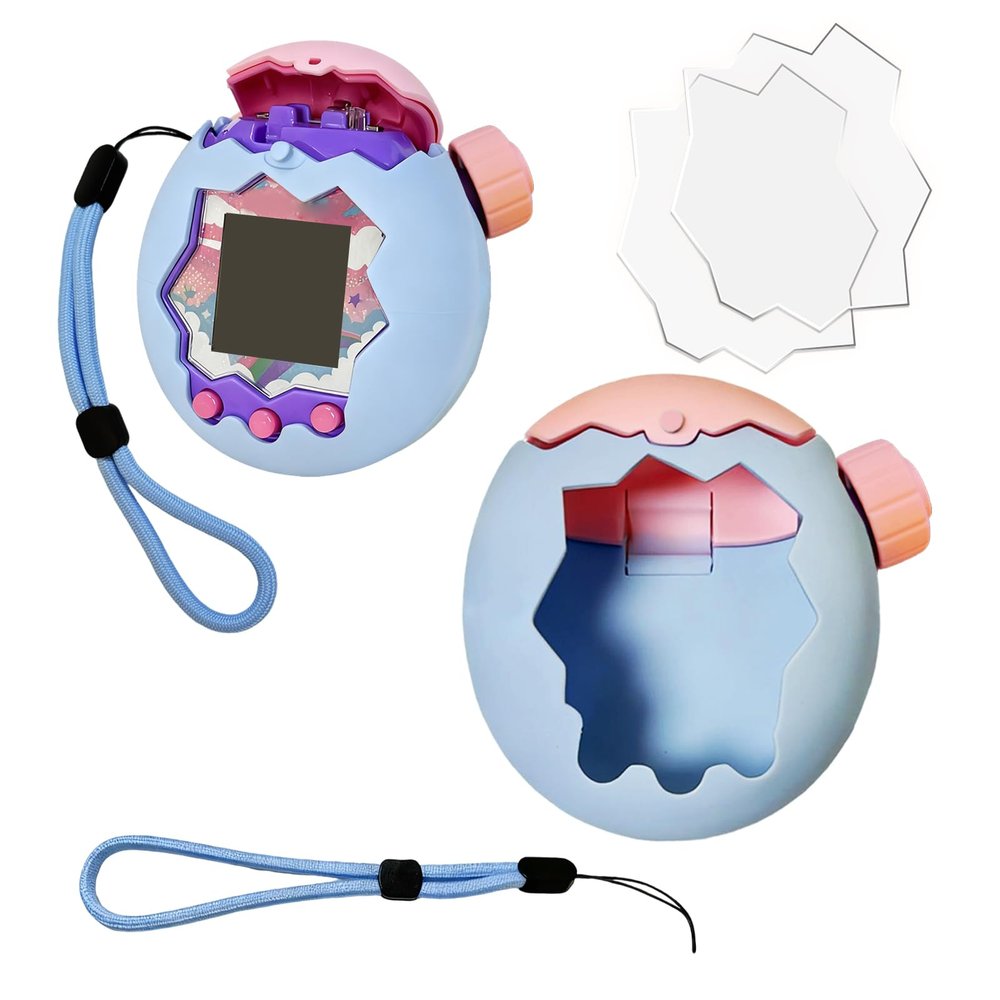 Silicone Cover for Tamagotchi Paradise, Case for Tamagotchi Paradise, Silicones Protective Slim Case with Lanyard Screen Protector Cover for Tamagotchis ParadiseChristmas Gifts for Boys or Girls