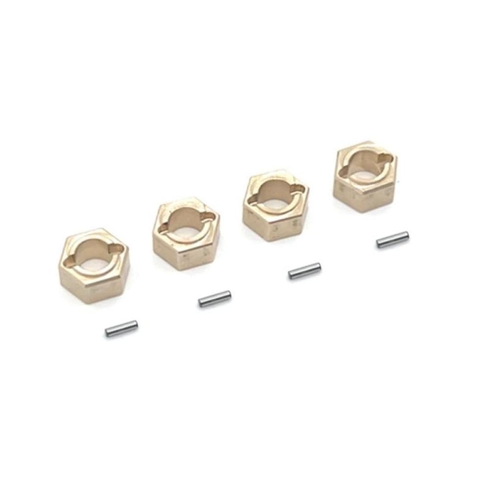 4pcs Brass 7mm Wheel Hex Hub Adapter 1 24 1 18 Compatible with RC Car Models FCX18 EAZYRC RocHobby FJ