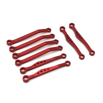 C64 C64-1 Metal Chassis Link Rod Pull Rod Set 1 16 RC Car Upgrade Parts Accessories Compatible with RC Car Models for Part Number C64 C64-1(Red)