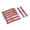 C64 C64-1 Metal Chassis Link Rod Pull Rod Set 1 16 RC Car Upgrade Parts Accessories Compatible with RC Car Models for Part Number C64 C64-1(Red) view 1