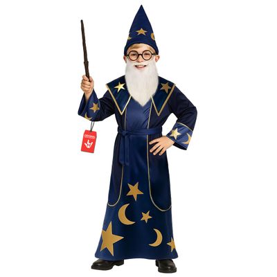 Morph Wizard Costume Kids, Boys Wizard Costume, Toddler Sorcerer Costumes, Boys Halloween Costume, S (4-6Y)
