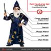 Morph Wizard Costume Kids, Boys Wizard Costume, Toddler Sorcerer Costumes, Boys Halloween Costume, S (4-6Y) view 2