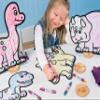 DoodleFace Dinosaur Toy Set for Kids: Color, Play, Wipe Away with Crayons and Eraser. Educational Reusable Coloring Toy with Triceratops, T-Rex, Brachiosaurus, Stegosaurus. view 2