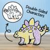 DoodleFace Dinosaur Toy Set for Kids: Color, Play, Wipe Away with Crayons and Eraser. Educational Reusable Coloring Toy with Triceratops, T-Rex, Brachiosaurus, Stegosaurus. view 4