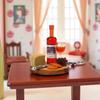 1:24 Mini Wine Decor Scale Dollhouse Miniatures  Miniature Wine Cheese and Board Platter Accessory with Tiny Bread Pastries and Bottle  DIY Micro Food Model for Kitchen Dining Room Scene Decor view 2