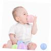BRIGHTFUFU 100pcs Plastic Ocean Balls for Boy Girl Safe Non-Toxic PE Playballs in White and Pink for Ball Pits Tents Pools and Playpens Mesh Bag Packed view 3