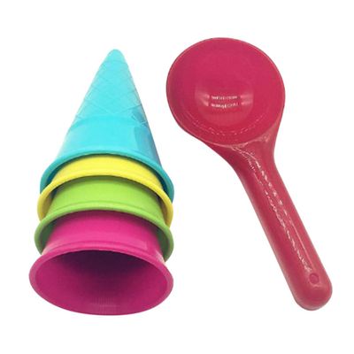 BCOATH Beach Sand Ice Cream Sand Mold with Scoop Creative Seaside Sandcastle Tools for Boys and Outdoor Play Birthday