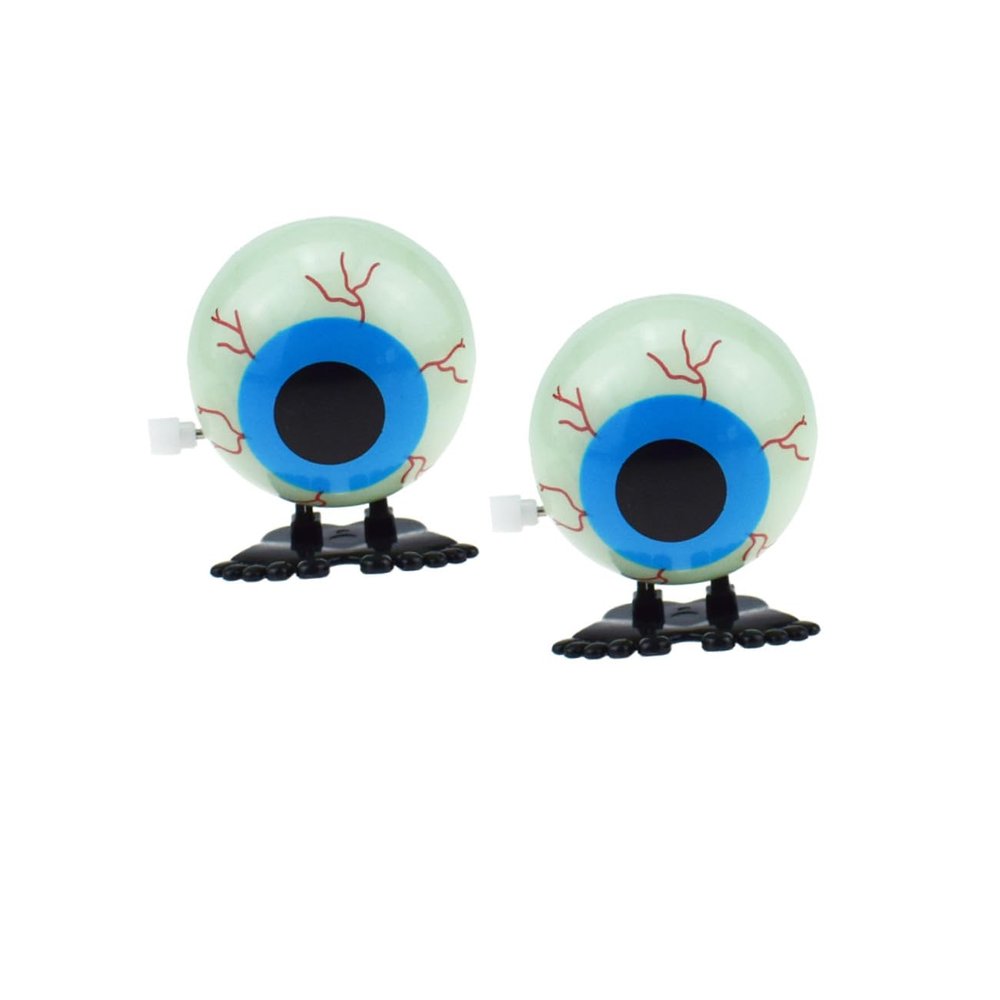 FELTECHELECTR Dark Halloween Clockwork for Fun Eyeball Hair Strip Design Safe Mechanical Wind-up Unique Party Favor for Boys