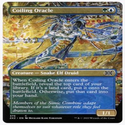 Magic - Coiling Oracle (375) Borderless Common Non-Foil - Double Masters 2022