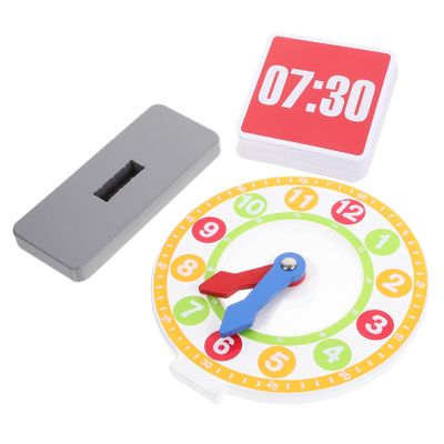 HAKIDZEL Wooden Educational Clock Model for Bright Learning Cognitive Teaching Clock for Early Math Skills Interactive Telling Plaything for Kindergarten and Family Use