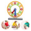 HAKIDZEL Wooden Educational Clock Model for Bright Learning Cognitive Teaching Clock for Early Math Skills Interactive Telling Plaything for Kindergarten and Family Use view 2