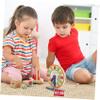 HAKIDZEL Wooden Educational Clock Model for Bright Learning Cognitive Teaching Clock for Early Math Skills Interactive Telling Plaything for Kindergarten and Family Use view 3