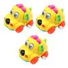 FELTECHELECTR 3 Pcs Cartoon Dog Wind up Car Toys for Boy Girl, Plastic view 1