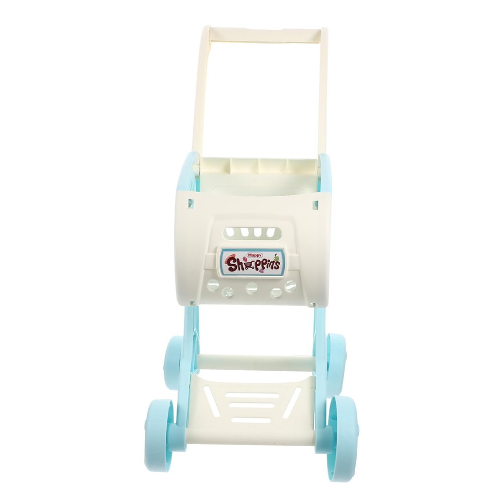 BRIGHTFUFU Shopping Cart for Wheels Easy Grip Handle Pretend Play Grocery Trolley for Boys Role Playing and Imaginative Storytelling
