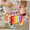 ORFOFE Wooden Pounding for Educational Hammering Plaything for Hand-Eye Coordination Cognitive Development and Early Learning Impact-Resistant Material Suitable view 4