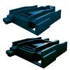3DEXL 2pc 3DEXL Train Track Adapter for Tomy (2002) to Thomas & Friends Trackmaster (2014) Male and Female Parts view 3