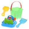 BCOATH 6pcs Beach Set Plastic Sand Castle Kit with Shovel and Bucket in Safe Backyard and Beach Sand Random Color view 1