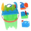 BCOATH 6pcs Beach Set Plastic Sand Castle Kit with Shovel and Bucket in Safe Backyard and Beach Sand Random Color view 4