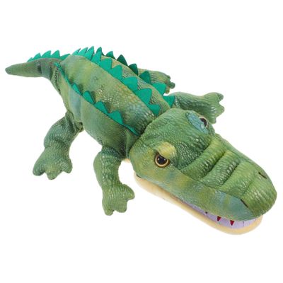 COOLHIYA Large Alligator Hand Puppet with Movable Mouth for Plush Stuffed Animal for Interactive Storytelling and Role Play Design to Stimulate Imagination and Calm Emotions