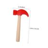 COOLHIYA 5pcs Wooden Hammer for Safe Wood Construction Claw Hammer for Fine Motor Skills Development and Hand-Eye Coordination Realistic Pretend Play Maintenance Tools in Red view 2