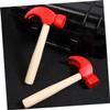COOLHIYA 5pcs Wooden Hammer for Safe Wood Construction Claw Hammer for Fine Motor Skills Development and Hand-Eye Coordination Realistic Pretend Play Maintenance Tools in Red view 4