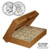 50 JFK Half Dollar Direct-Fit Airtight 30.6mm Coin Capsule Holder with Box - Quantity: 50 view 2