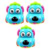 HAKIDZEL 3 Pcs Creative Cartoon Dog Pattern Wind-up Car for Safe Abs Clockwork with Smooth Edges Easy Handling for Boys Develop Attention and Play Fun Random Color view 1