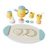 BRIGHTFUFU Wooden Tea Set for Educational Pretend Play Tea Party with Hand-Eye Coordination Development for Imaginative Role Play and Early Learning view 1