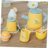 BRIGHTFUFU Wooden Tea Set for Educational Pretend Play Tea Party with Hand-Eye Coordination Development for Imaginative Role Play and Early Learning view 3