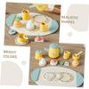 BRIGHTFUFU Wooden Tea Set for Educational Pretend Play Tea Party with Hand-Eye Coordination Development for Imaginative Role Play and Early Learning view 4