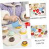 BCOATH Wooden Pretend Dessert Playset for Miniature Afternoon Tea with High Simulation Design Educational and Decorative Pretend Food for Birthday and Creative Play view 2
