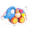Gogogmee Creative Cartoon Elephant Pulling Cart Walker for Fun Animal Pull String with Rimmed Wheels Enhances Practical Skills and Interaction view 2