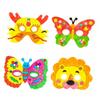 BCOATH 10PCS DIY Paper Dragon Masks for Blank Coloring and Painting Craft Set Creative Graffiti Activity for Boys and Sturdy Artistic Material for Imaginative Pretend Play view 4