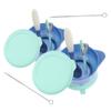 CIMAXIC 2 Sets Food Bowls with Suction Base and Lids Unbreakable PP Material Feeding Bowls with Spoon and Straw Non-slip Portable Tableware for Dishwasher Safe and Easy to Clean view 1