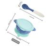 CIMAXIC 2 Sets Food Bowls with Suction Base and Lids Unbreakable PP Material Feeding Bowls with Spoon and Straw Non-slip Portable Tableware for Dishwasher Safe and Easy to Clean view 2